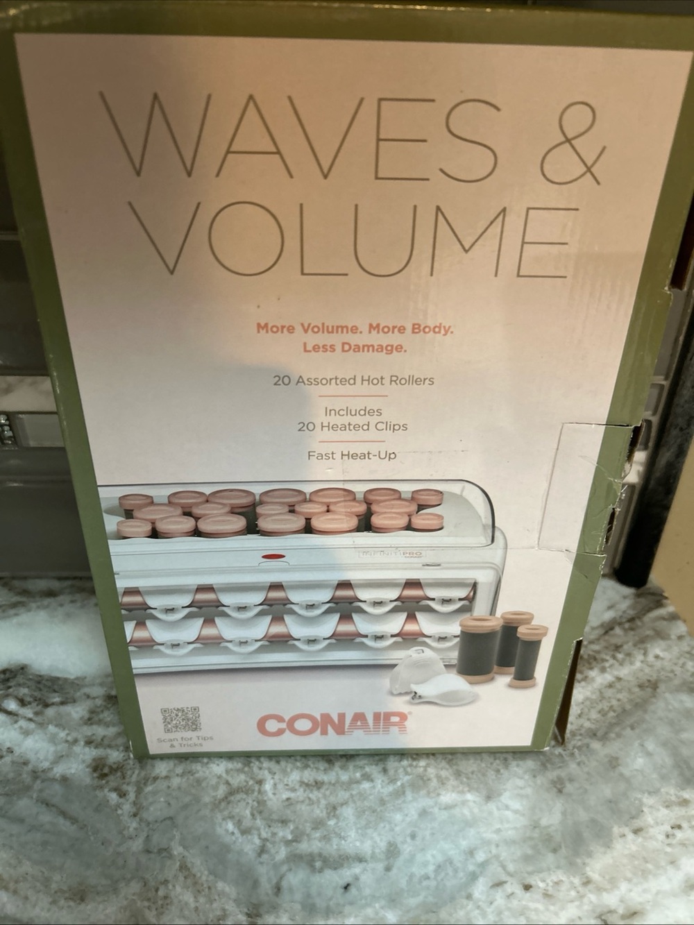 Conair Waves And Volume 20 Assorted Rollers 20 Heated Super Clips New box